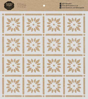 Blocked Blossoms 30x30cm