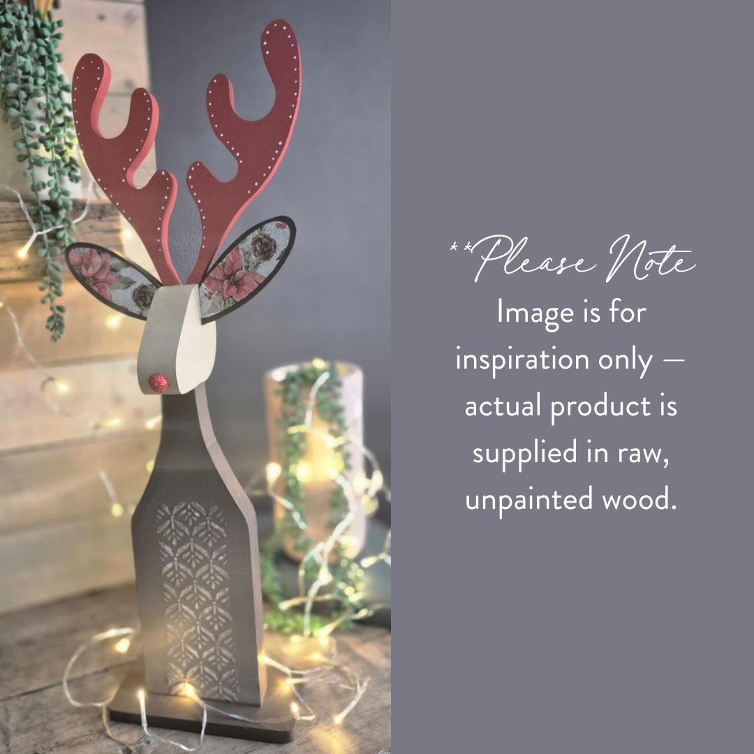 Wooden Reindeer – Tall Freestanding