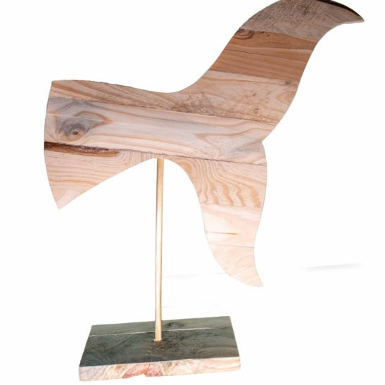 Wooden Whale Tail on a stand - Large