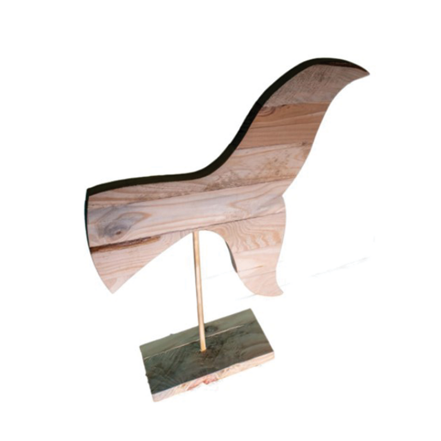 Wooden Whale Tail on a stand - Small