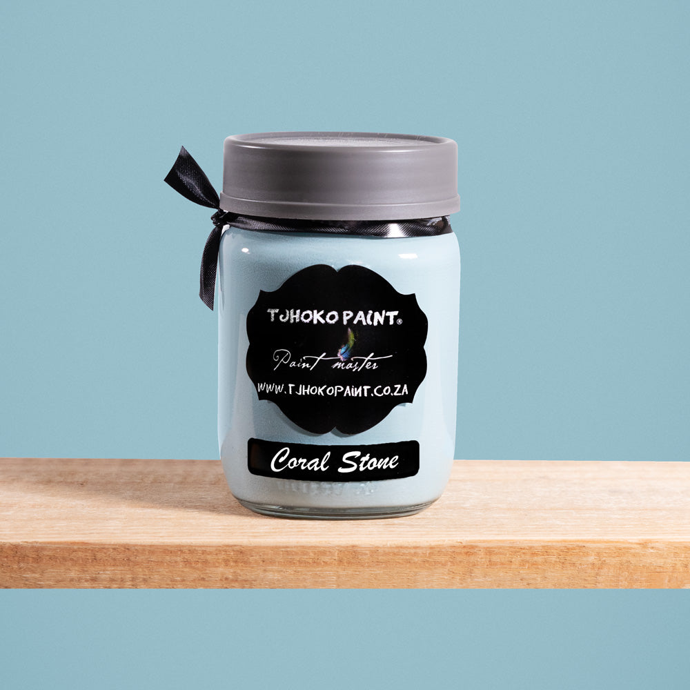 Coral Stone is a serene shade of muted blue with subtle hints of coral green undertones.