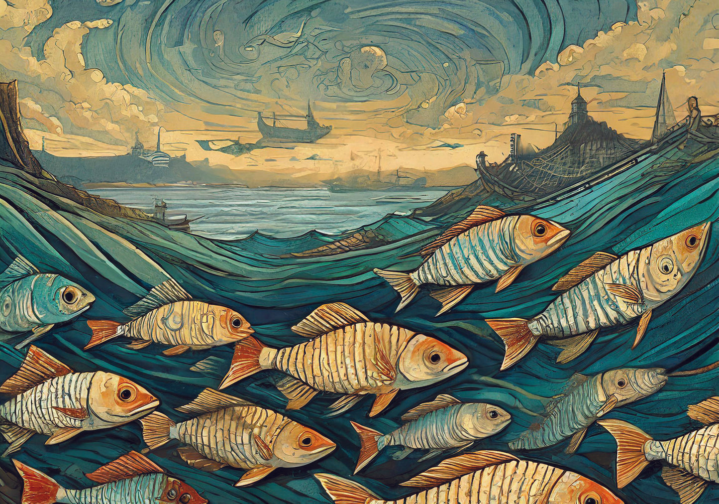 Dive into your next crafting escapade with this decoupage sheet that's swimming with charm