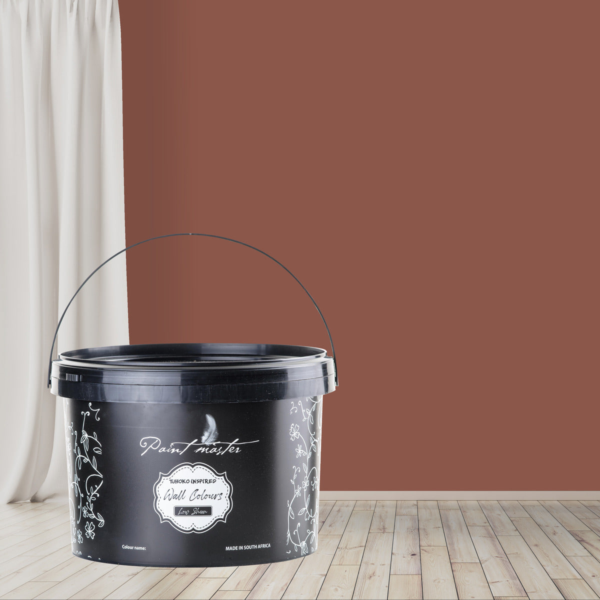 Elias's Epic Wall Paint - A Rich Shade of Rusty Brown