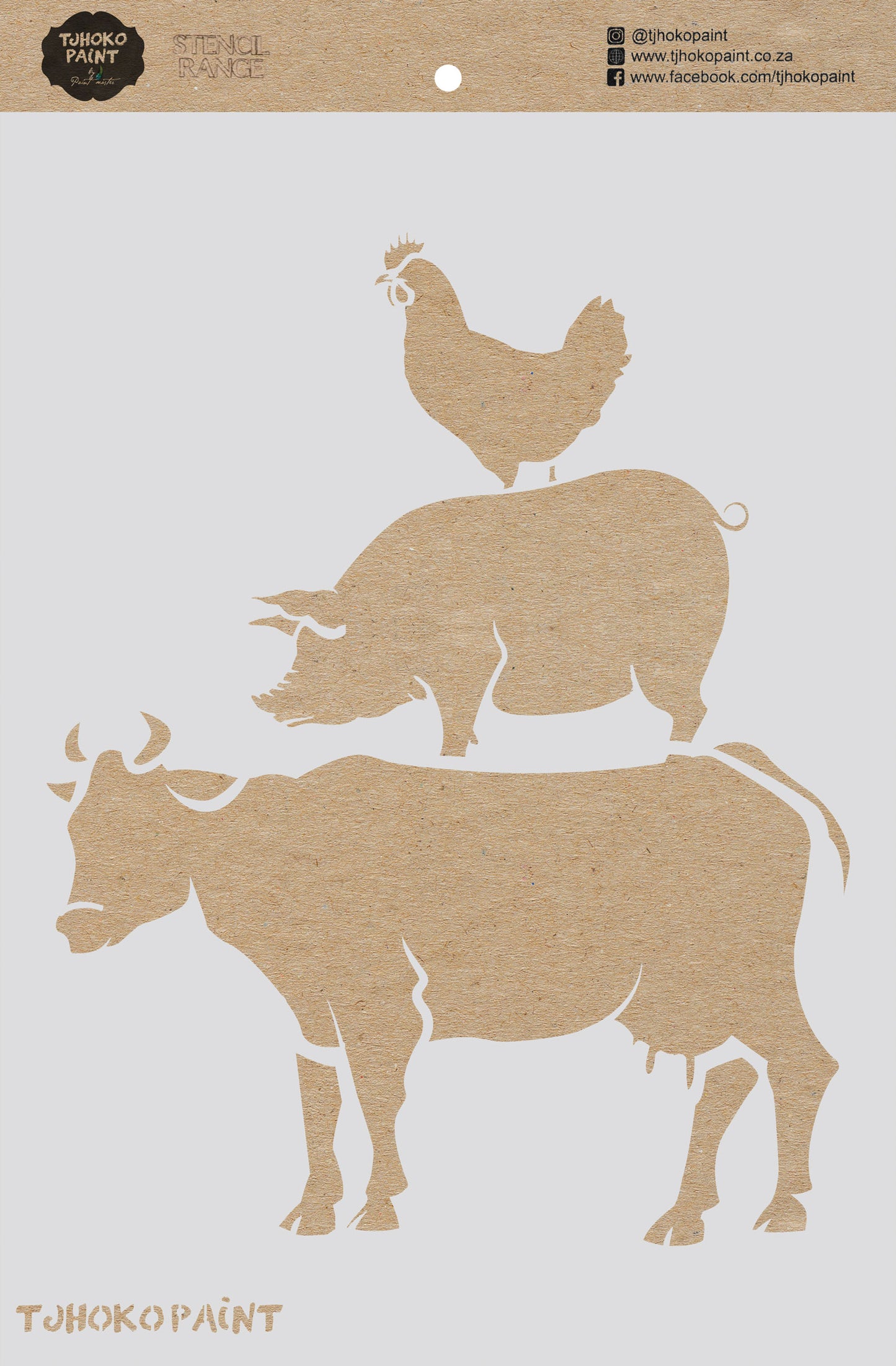Farm Animals A4 Stencil
