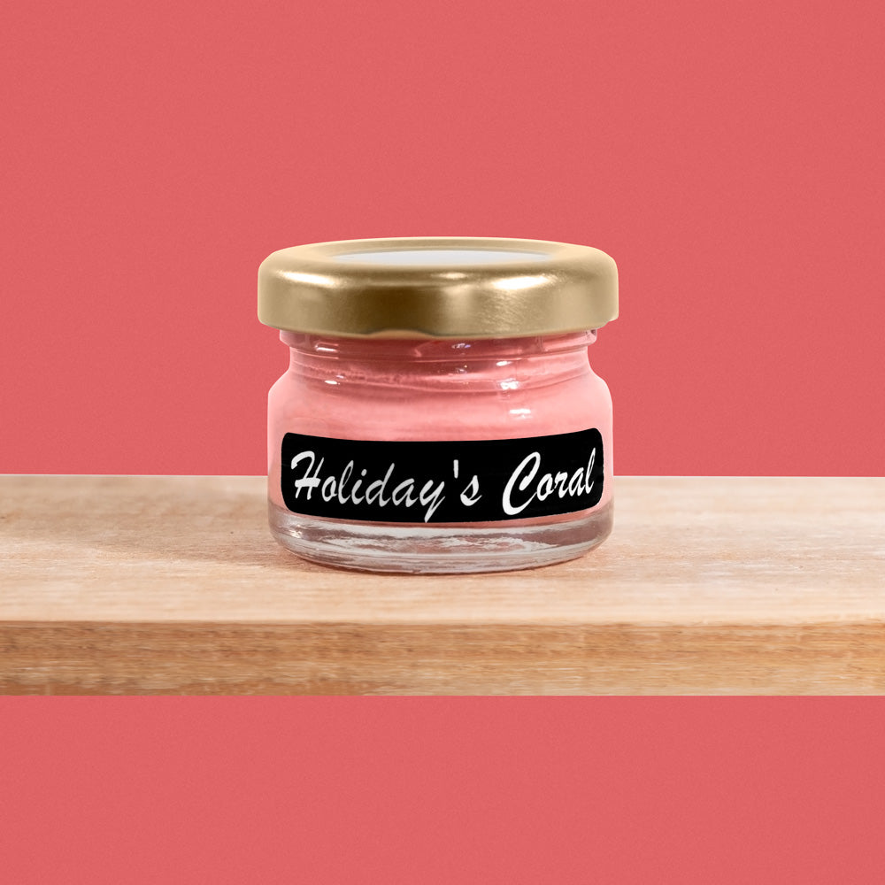 Holiday's Coral is a playful, vibrant shade of coral reminiscent of tropical sunsets.