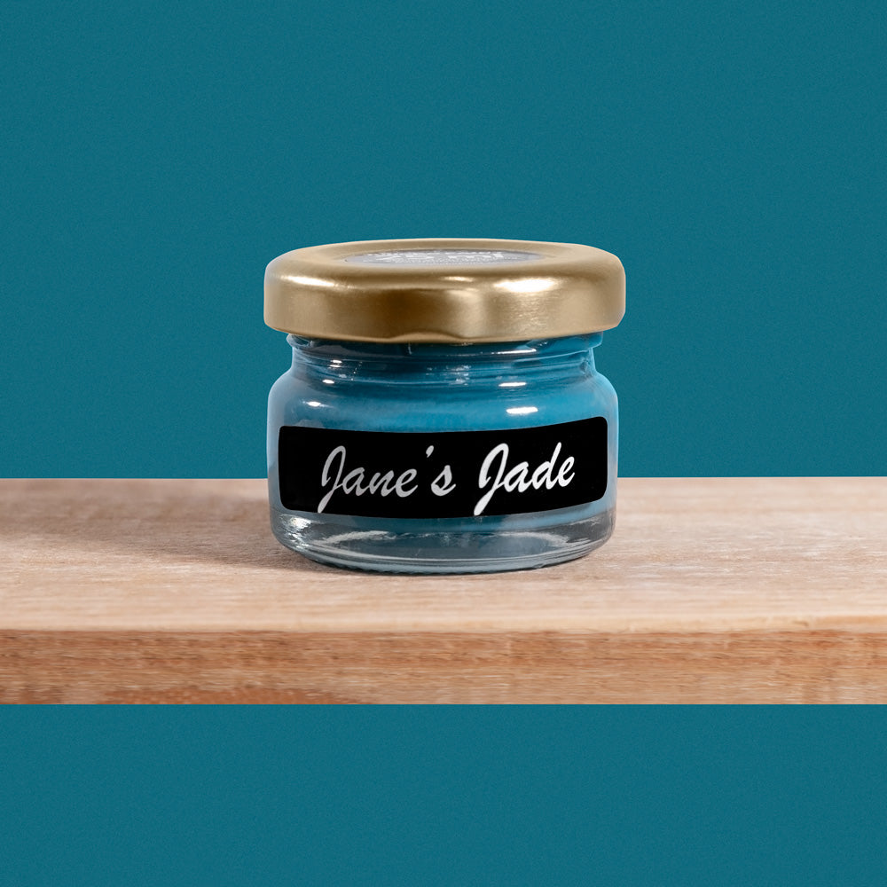 Janes Jade is a rich, vibrant shade of teal reminiscent of precious jade gemstones.