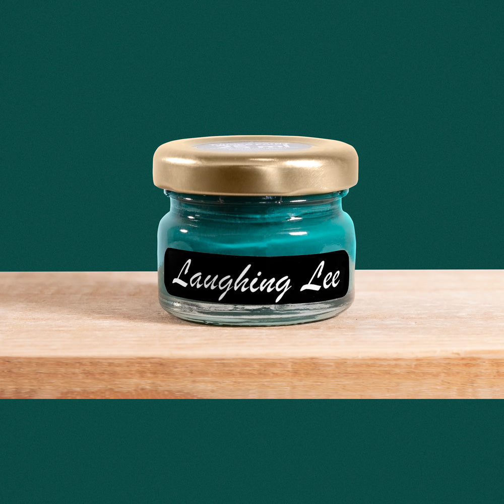 Laughing Lee is a rich, earthy shade of deep green reminiscent of lush forest undergrowth.