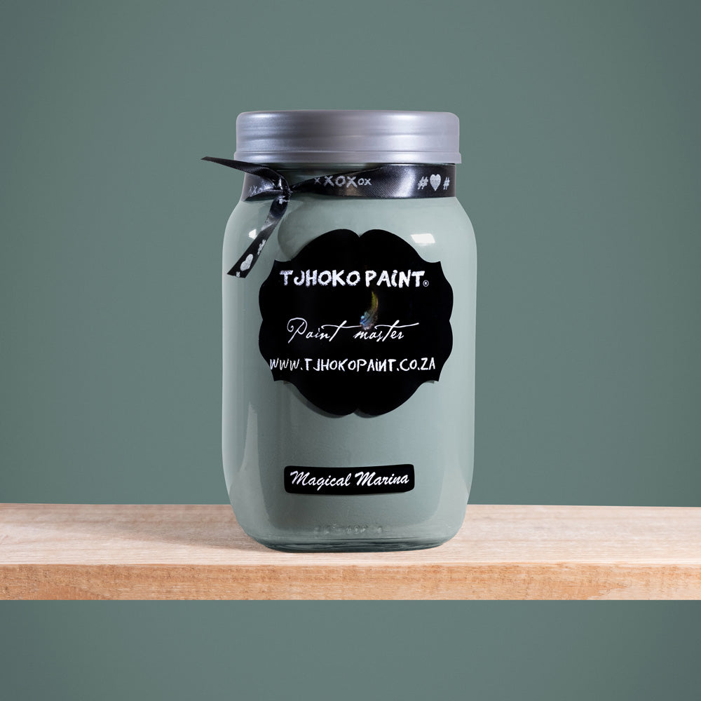 Magical Marina is a serene shade of muted teal, reminiscent of calm waters under a clear sky.