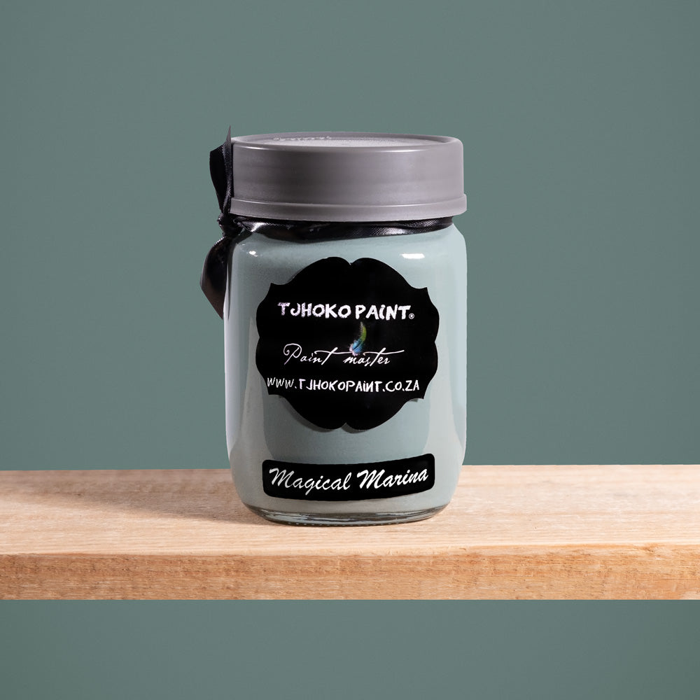Magical Marina is a serene shade of muted teal, reminiscent of calm waters under a clear sky.