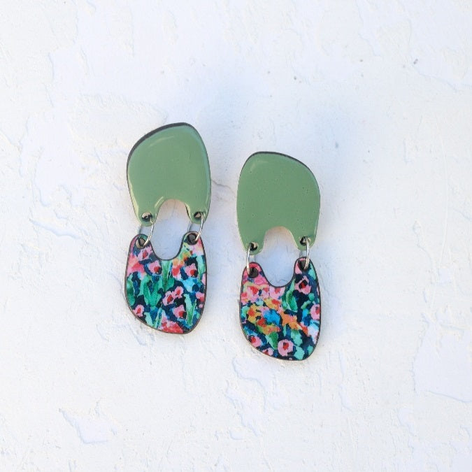 Misa's Floral Print Earrings