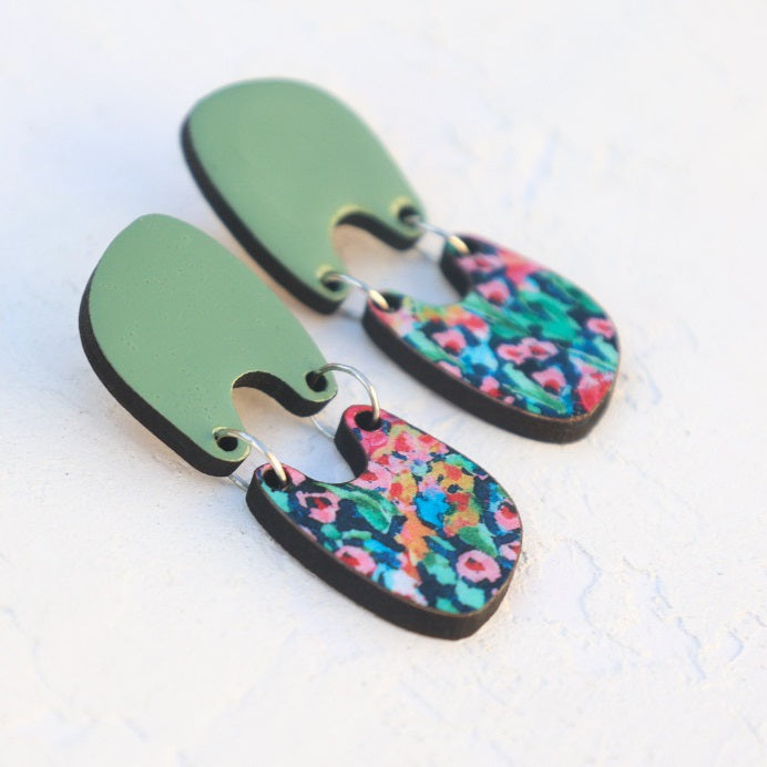 Misa's Floral Print Earrings