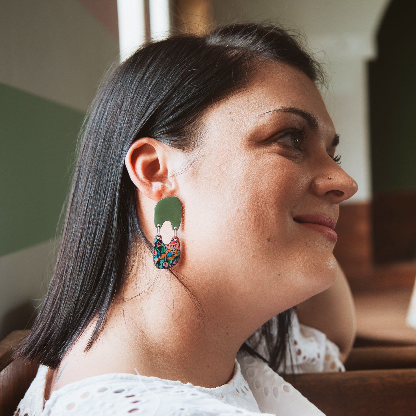 Misa's Floral Print Earrings