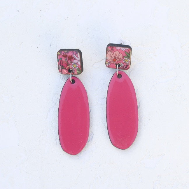 Pretty's Pink Daisies Earrings