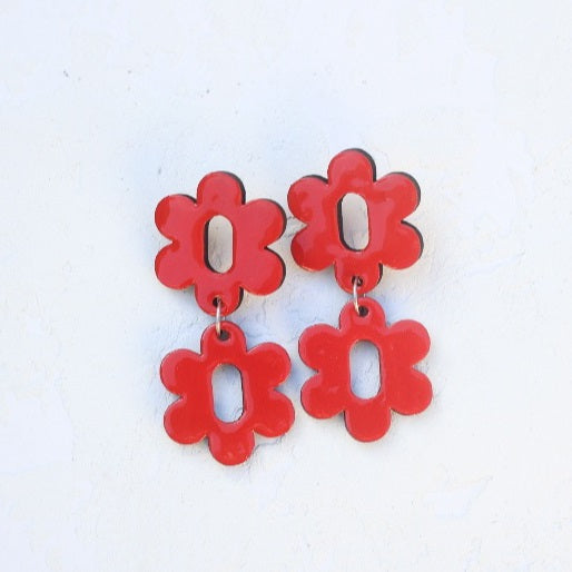 Real Red Double Daisies