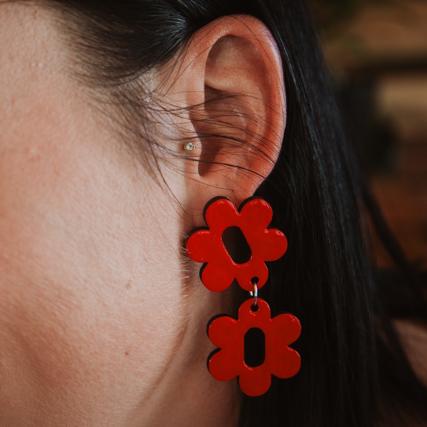 Real Red Double Daisies