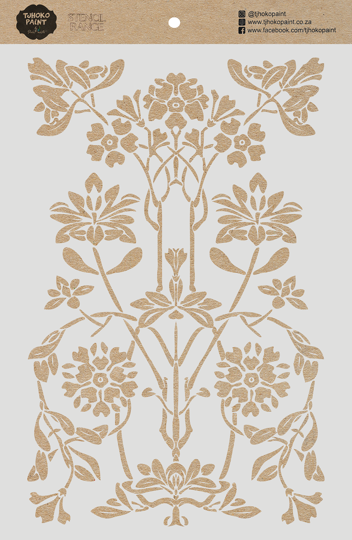 Vintage Floral Trellis A3