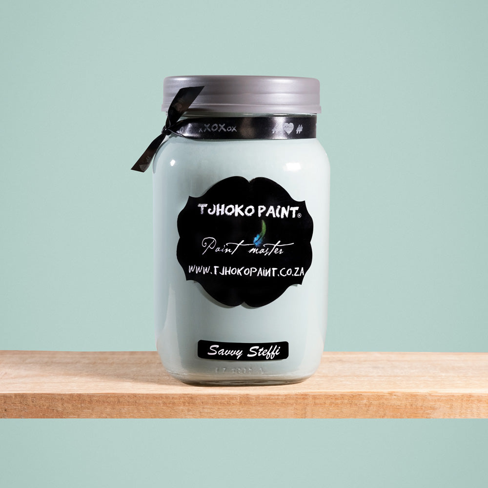 Savvy Steffie is a sophisticated shade of muted greenish-blue.