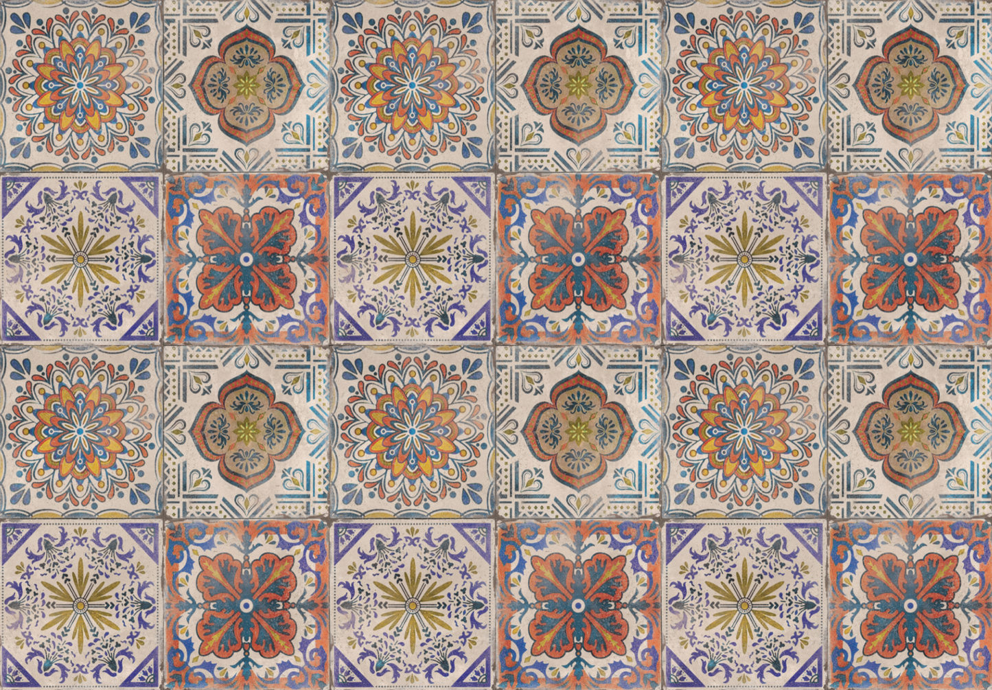 Portuguese Mosaic Decoupage Sheet