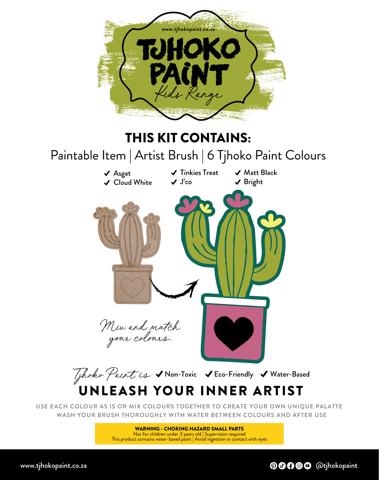 This cactus kit is designed to spark creativity and inspire young imaginations