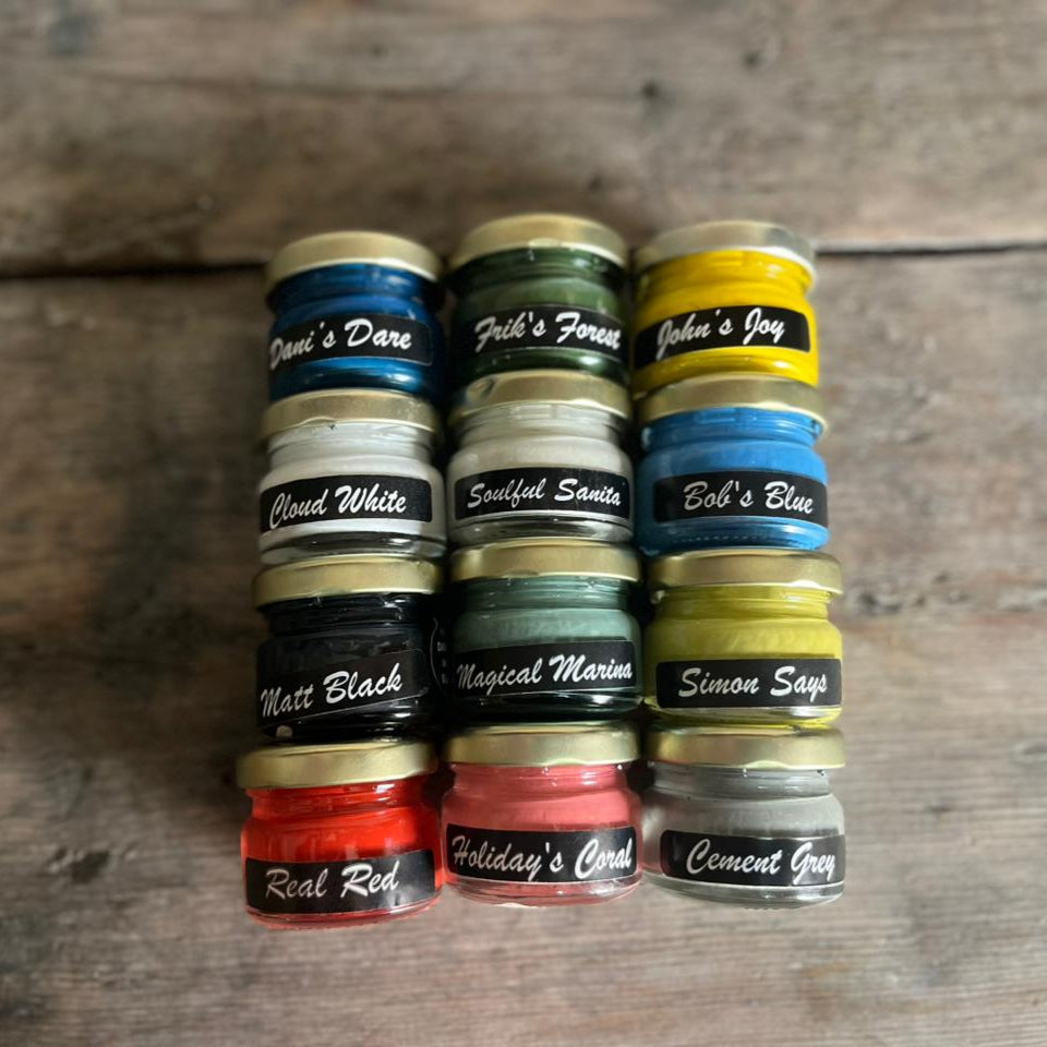 Tjhoko Paint Mini Jar Collection – 12x 25ml Sample Set