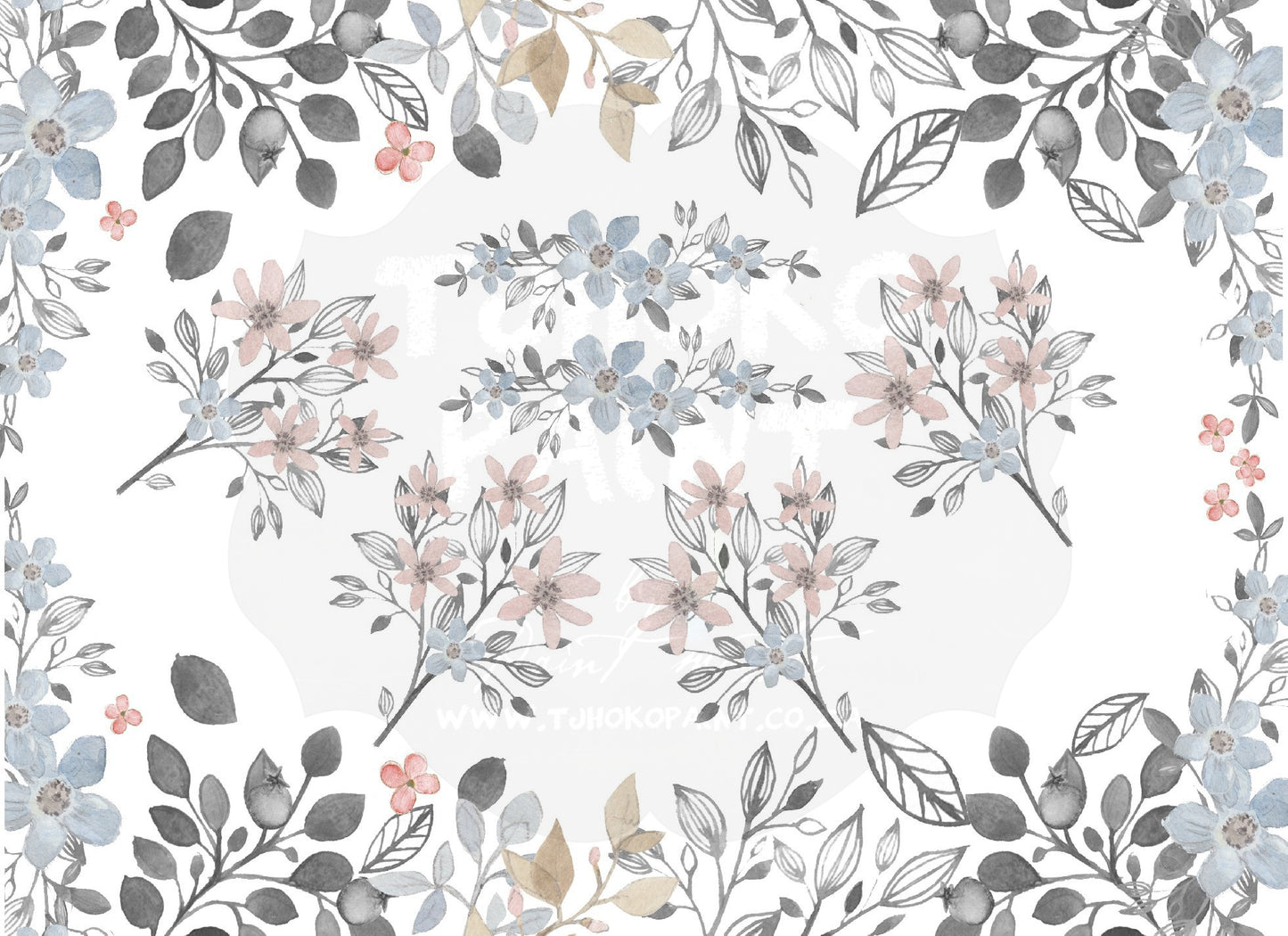 Soft Florals Water Transfer