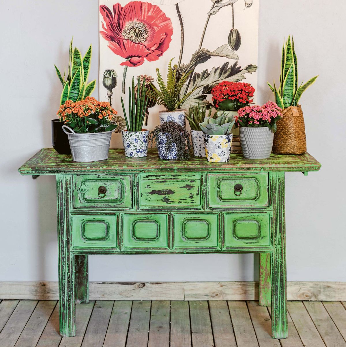 Andi's Delight is a vibrant shade of green, reminiscent of lush meadows and vibrant foliage.