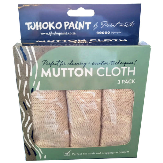 Tjhoko Paint mutton cloth three pack.