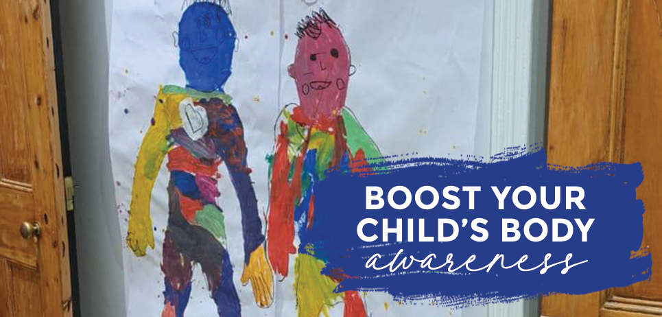 Teaching children about their bodies with paint activities