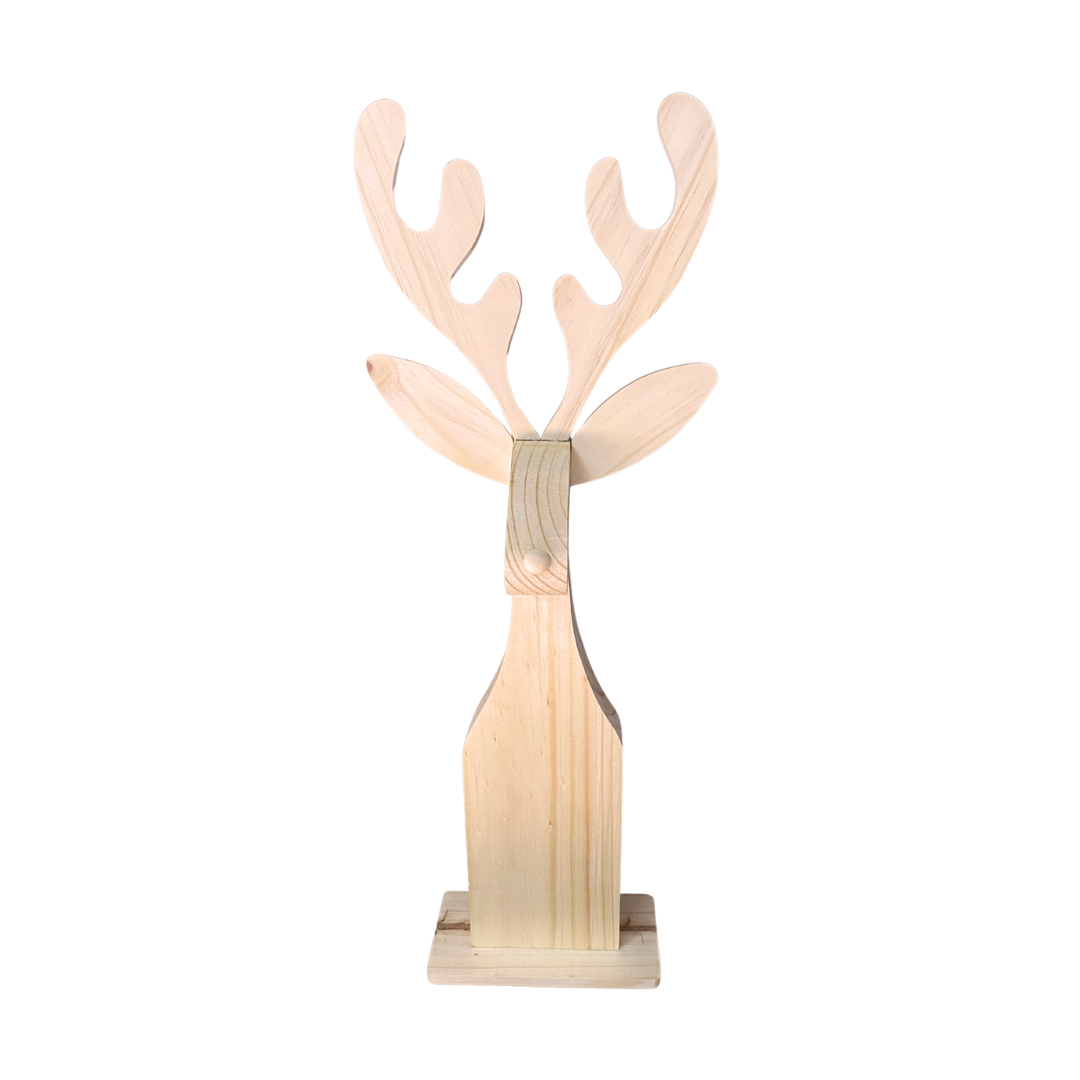 Wooden Reindeer – Tall Freestanding