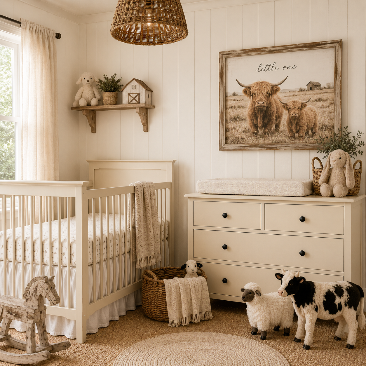 Farmhouse nursery using Tjhoko Paint's 
Aardvark