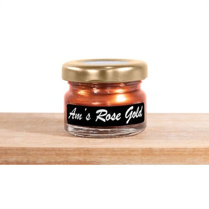 "Am's Rose Gold" by Tjhoko Paint is a striking, water-based, non-toxic metallic paint with a rich coppery-pink hue. 