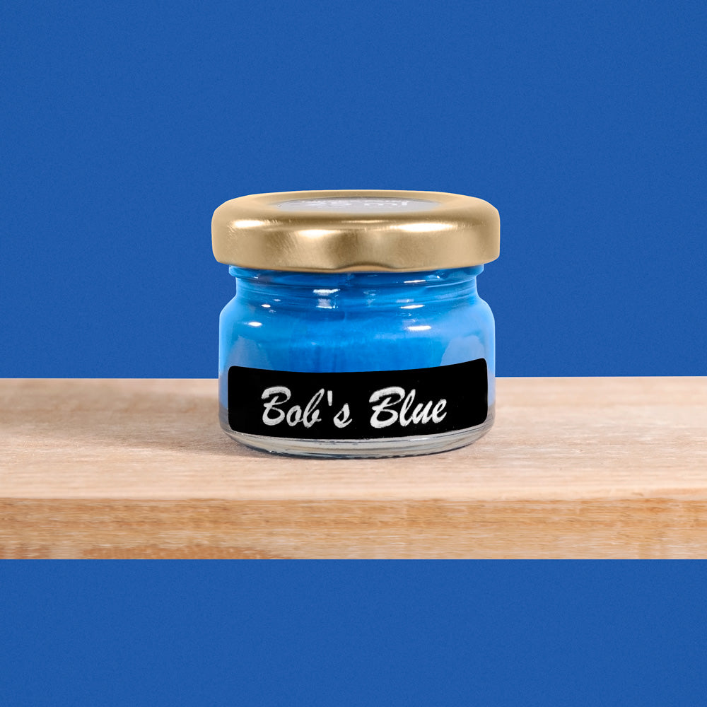 Bob's Blue is a rich, vibrant shade of blue reminiscent of sapphire gemstones.