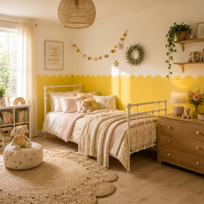 Little girls room revamp using Tjhoko Paint's Bright