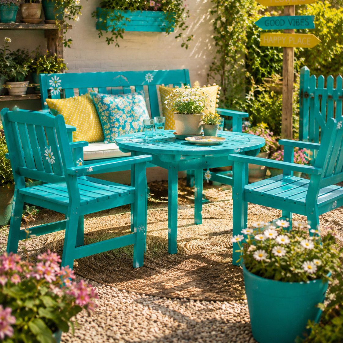 Furniture set repainted with Charl's Serenity