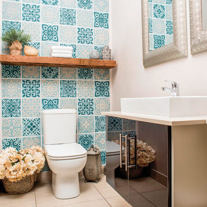 Coral Stone is a serene shade of muted blue with subtle hints of coral green undertones.