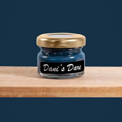 Dani's Dare is a deep, mysterious shade of blue-gray reminiscent of moonlit nights.