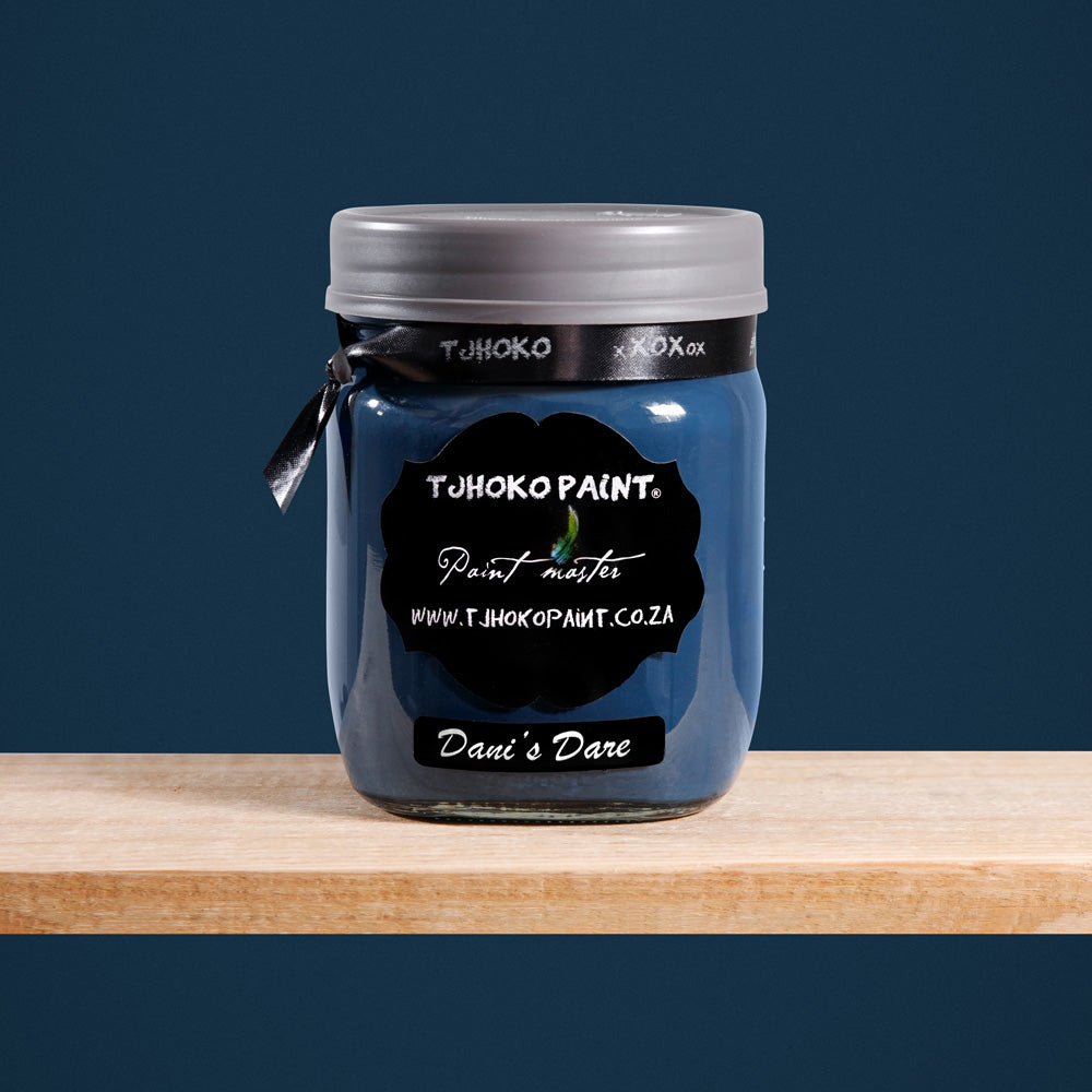 Dani's Dare is a deep, mysterious shade of blue-gray reminiscent of moonlit nights.