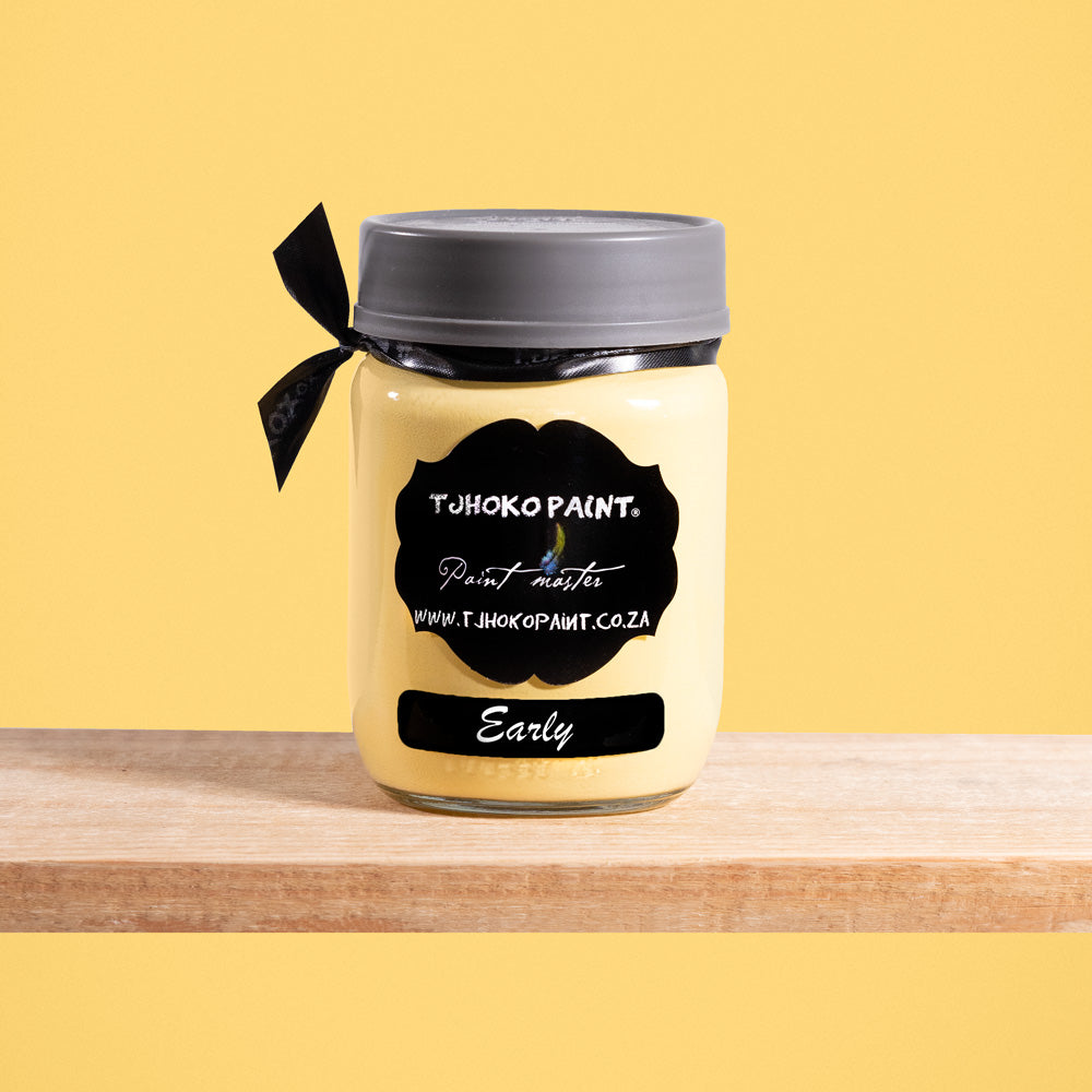 Early is a soft, warm shade of yellow reminiscent of the first light of dawn.