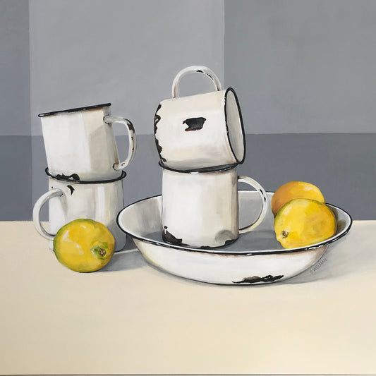 Farmhouse Enamel & Lemons by Sharon Welman
