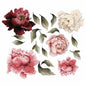 Dark Pink Peonies wall vinyl set