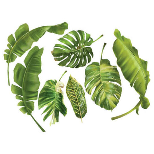 Tropical leaves - wall vinyl set