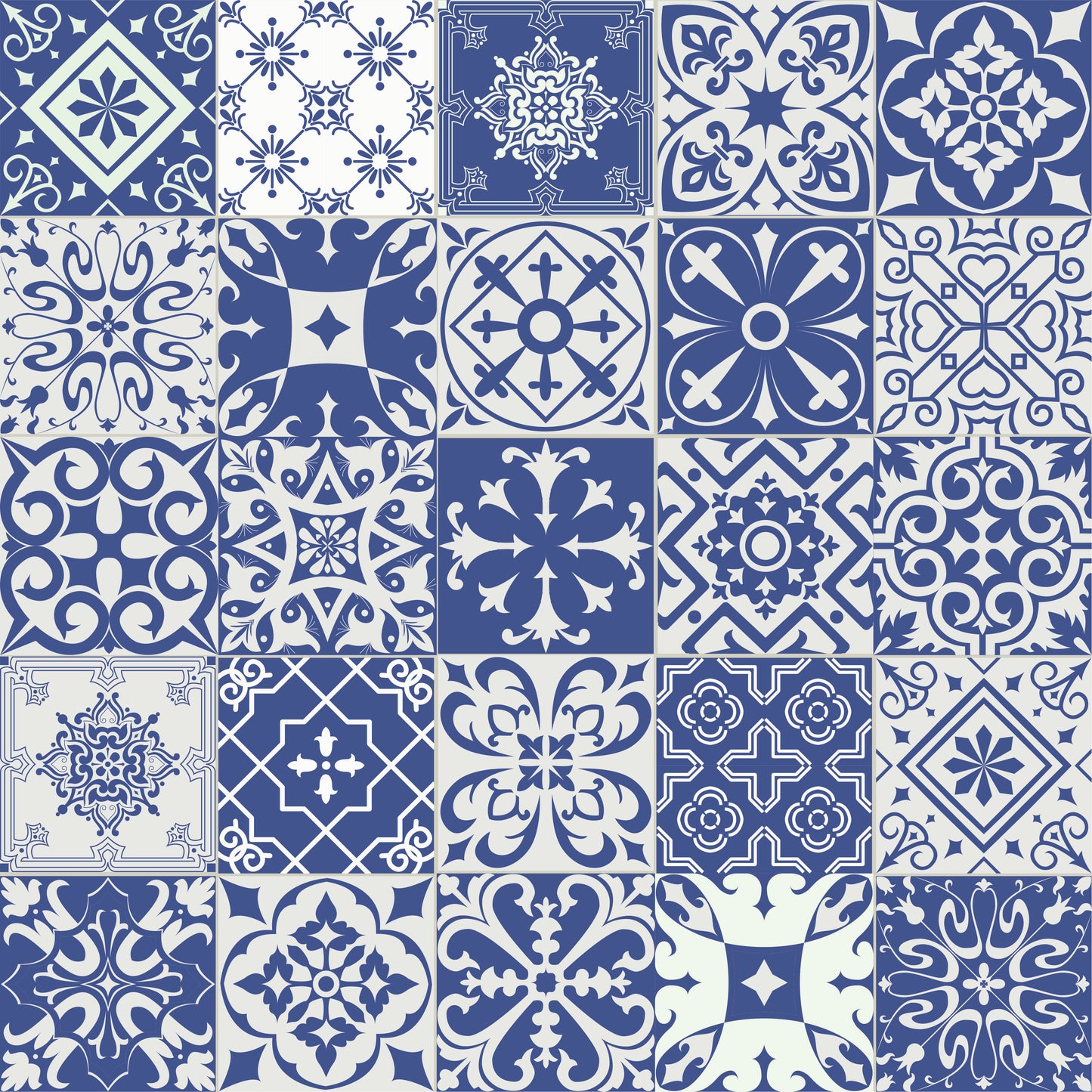 Moroccan Blue Tile vinyl