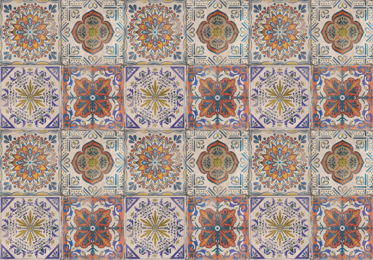 Portuguese Mosaic Decoupage Sheet