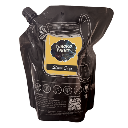 Simon Says is a rich, golden mustard yellow with a gentle earthy warmth, reminiscent of wheat fields ripening in the sun.