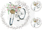 Vintage White Bicycle with Roses Water Transfer