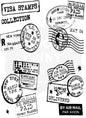 Visa Stamps Collection Water Transfer
