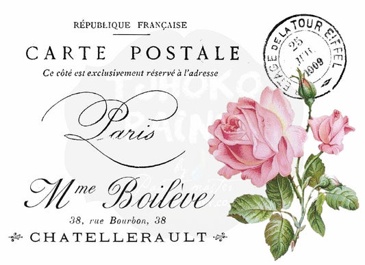 Carte Postale Paris Water Transfer