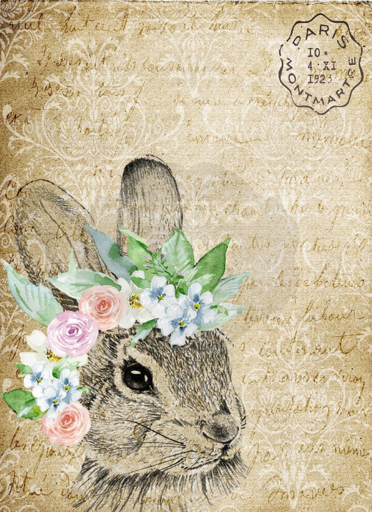 Floral Bunny Water Transfer
