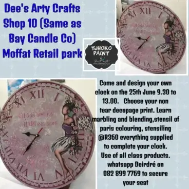 25 June 2022 | Port Elizabeth – Tjhoko Paint – Clock Workshop